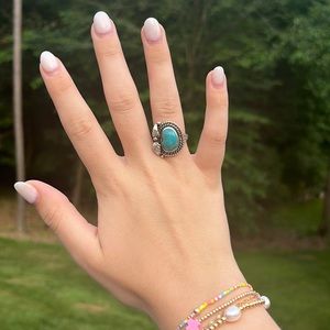 Pure Blue Turquoise Ring from Colorado